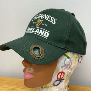 Guinness Ireland Men Women Irish Green Baseball Cap Hat Bottle Opener Adjustable
